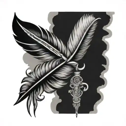 Feather In Wrist With Egyptian Mythology