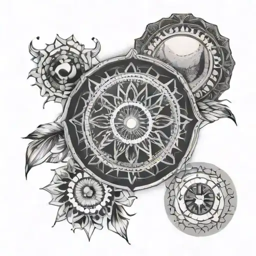 Mandala And Moon Phases