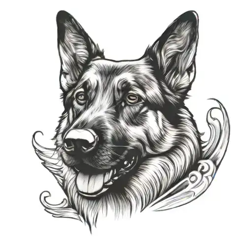 German Sheppard Barking Dog