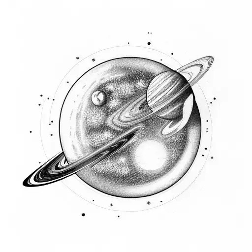 Solar System In A Row With Cosmos In The Background