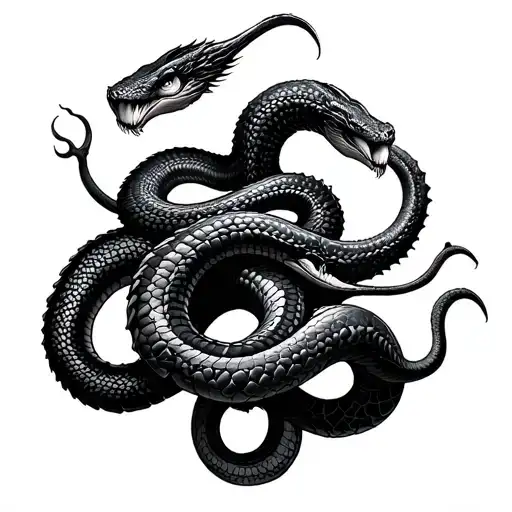 Three Heads Hydra Snake