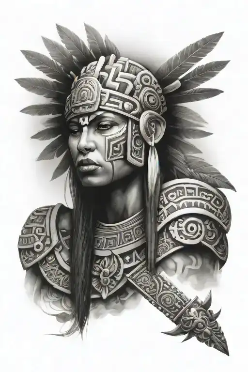 Aztec Tattoo Arm Sleeve Tattoo Design