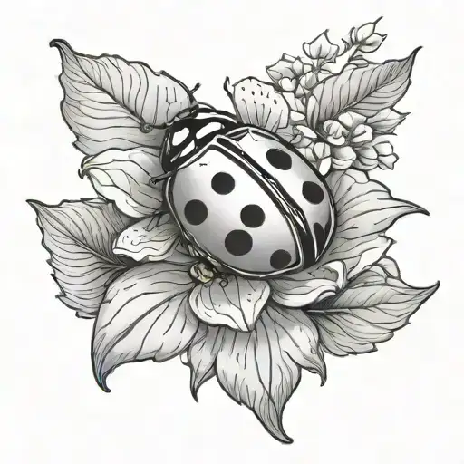 A Ladybug Resting On A Flower