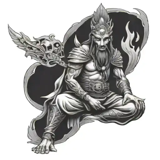 Calm Warrior Mediating Facing Front