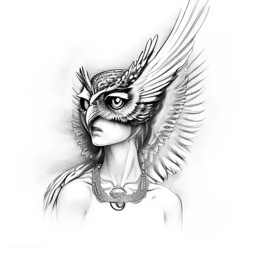 A Powerful Phoenix And A Majestic Owl Perched On Mary Mother Of God