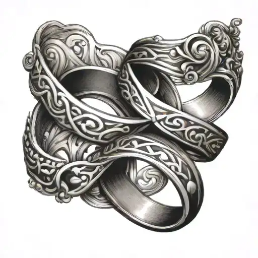 A And J Tattoo For Wedding Rings