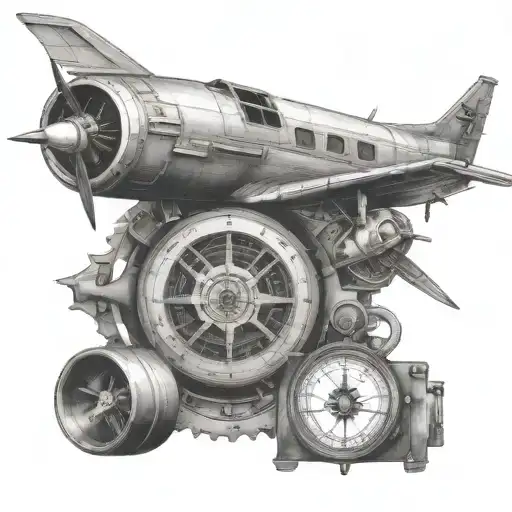 Aircraft Mechanic With Compass