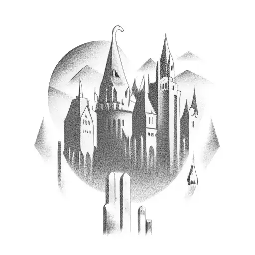 Mysterious Hunter Exploring A Gothic Cityscape