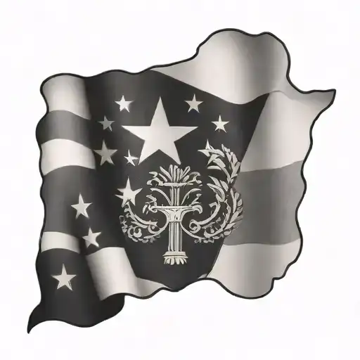 Indiana And Texas Flags Crossed