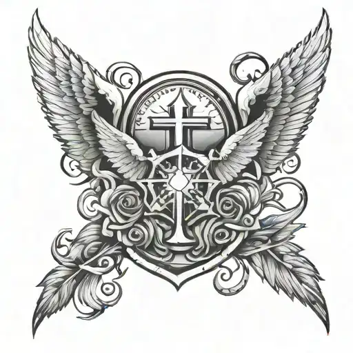 Christian American Traditional Half Sleeves