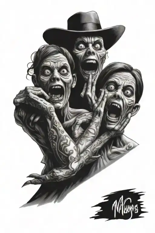 3 Mummys Using Their Left Hand To Cover Mouth Wide Open