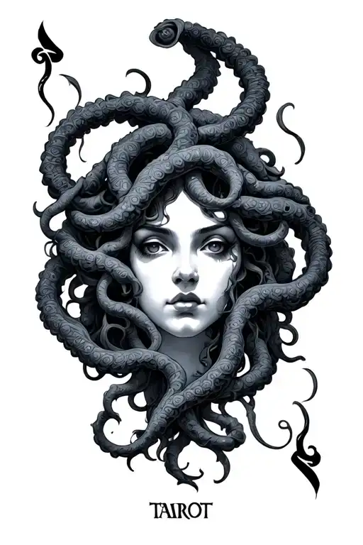 Tarot Card Featuring Medusa