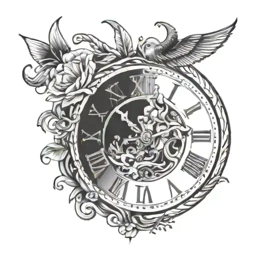Clock With Sagittarius Inspired Hour Hand