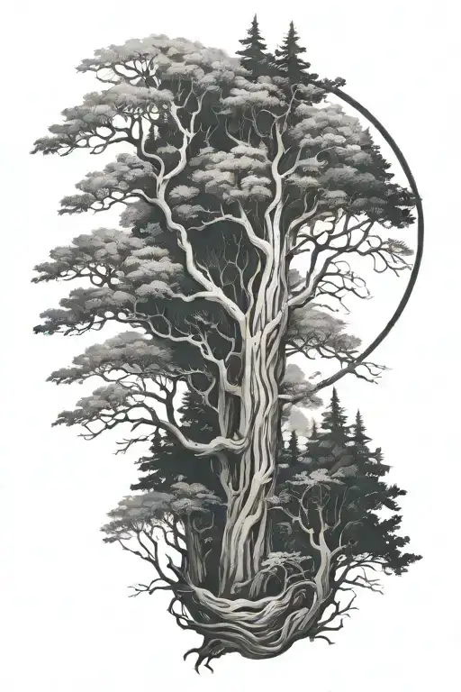 Sleeve With Forest On The Forearm