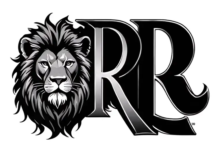 Lion With Letter R