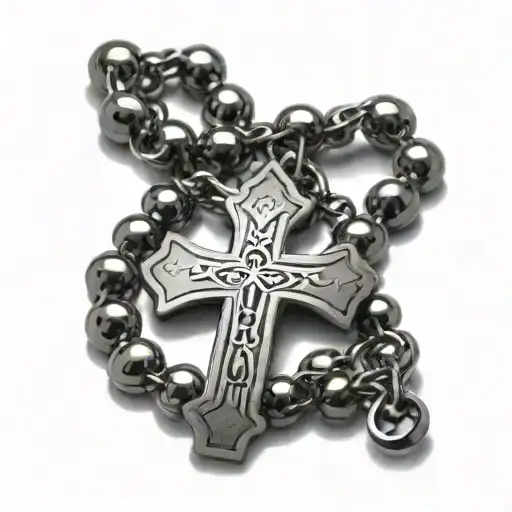 Cross On Ball Chain Bracelet