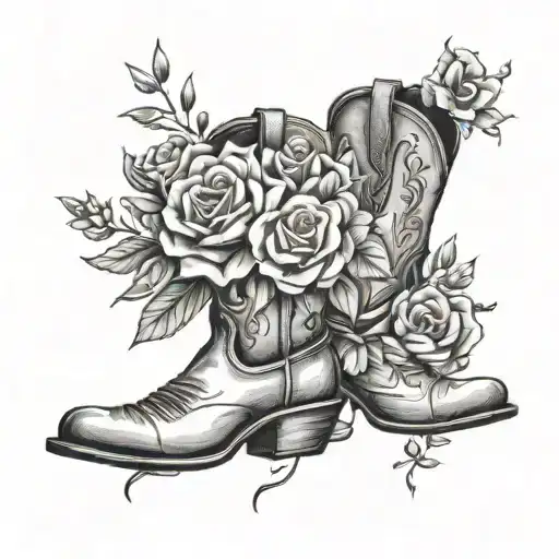 Cowboy Boots Flower Bouquet