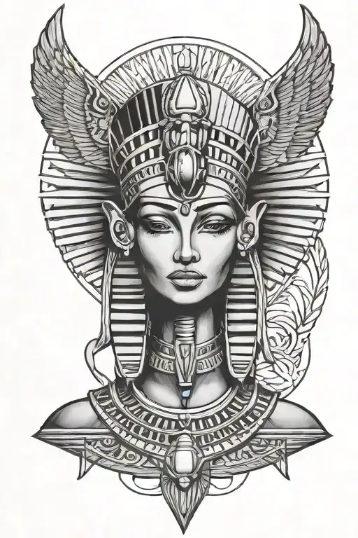 Front Facing Egyptian Goddess