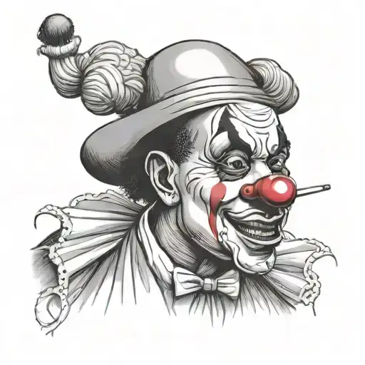 African American Clown Honking His Nose