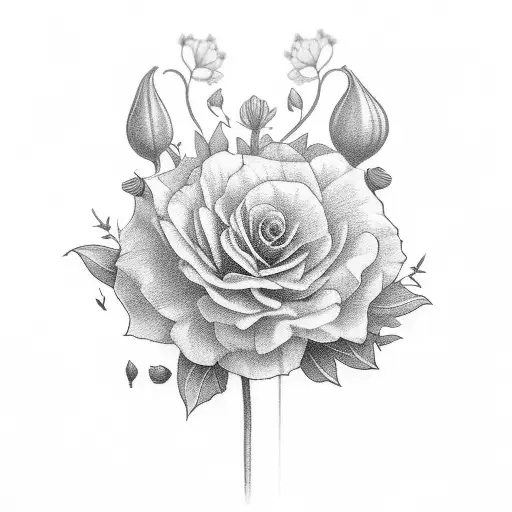 Birth Flower April On Clavicle