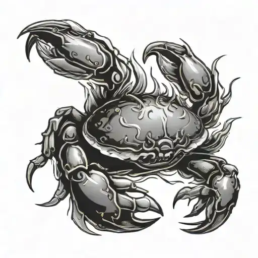 Crab With Phoenix In Flight
