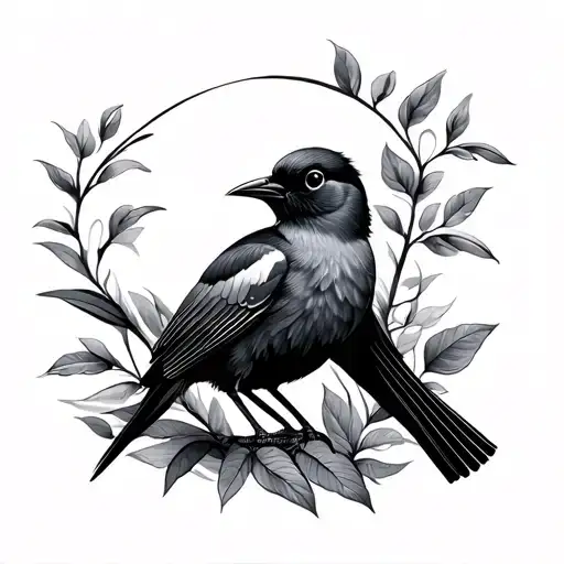 Mum Next To A Simple Tui Bird