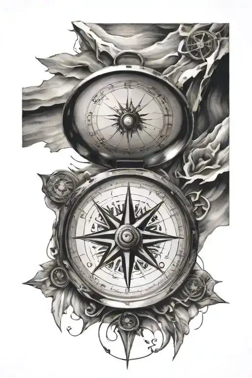 Compass With Open Roads