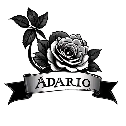 Photography Inspired Tattoo Featuring Use Word Adario In