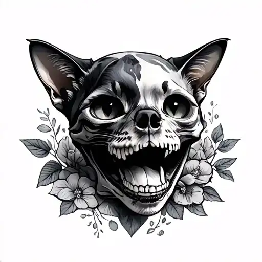 Dog And Cat Skull
