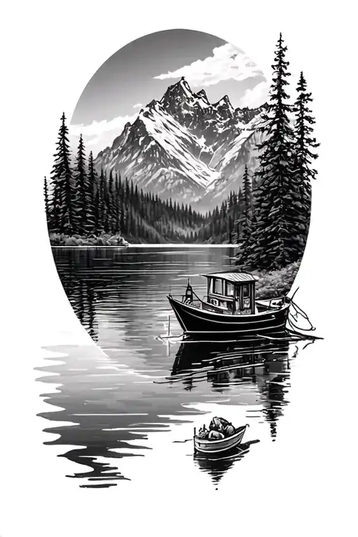 Mountings And Lake And Travel