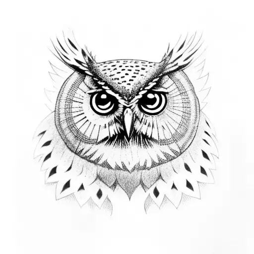 Owl On Upper Back