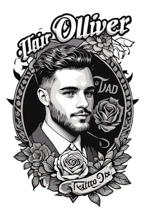 Dad Tattoo For Son Named Oliver