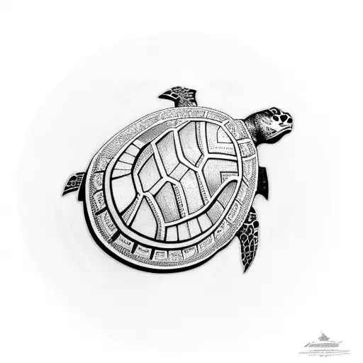 A Traditional Polynesian Sea Turtle Design