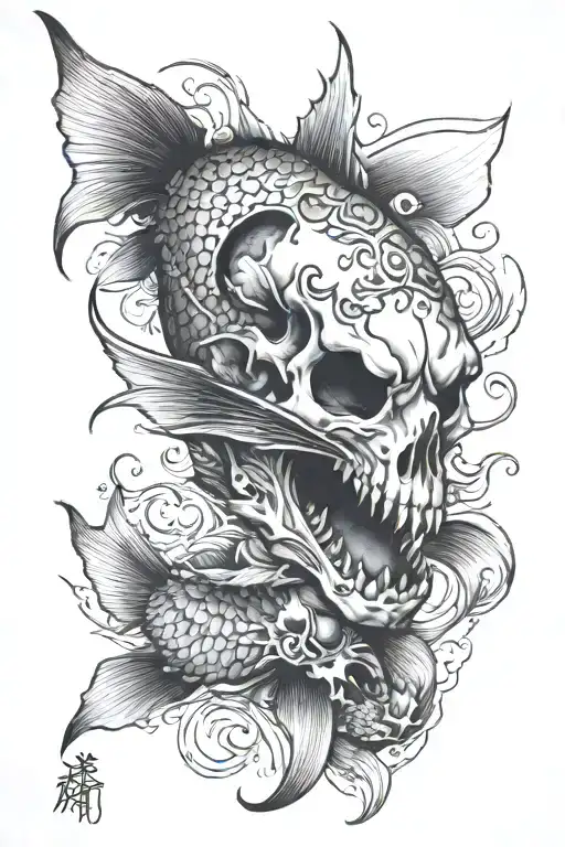Coy Fish Skull