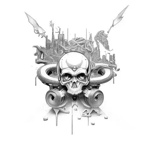 A Word Jone Design Incorporating Elements Of Metal Music And Graffiti