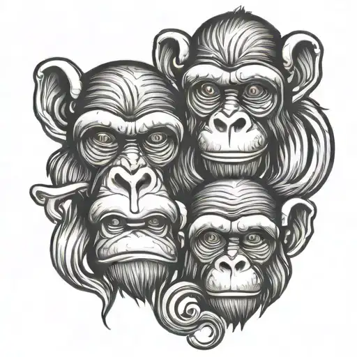 Three Monkeys See No Evil