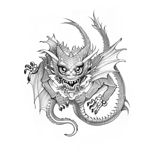 Dragon With Monkey On It