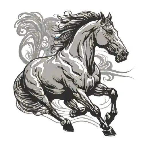 Racehorse Galloping Horse Surrounded