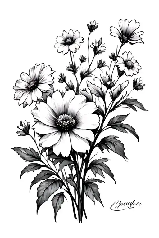 Flowers And Country Fields