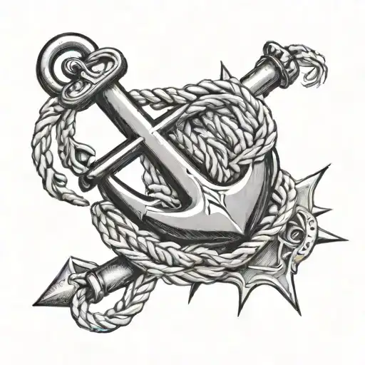 Anchor With Rope Ground Me
