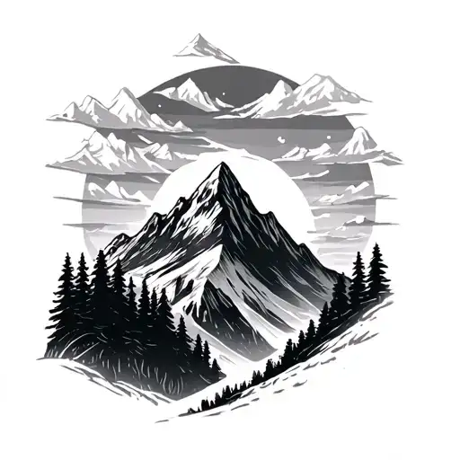 Mountain Scene With A Pando Commando