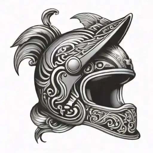 Stock Car Racing Helmet Adorned With Intricate