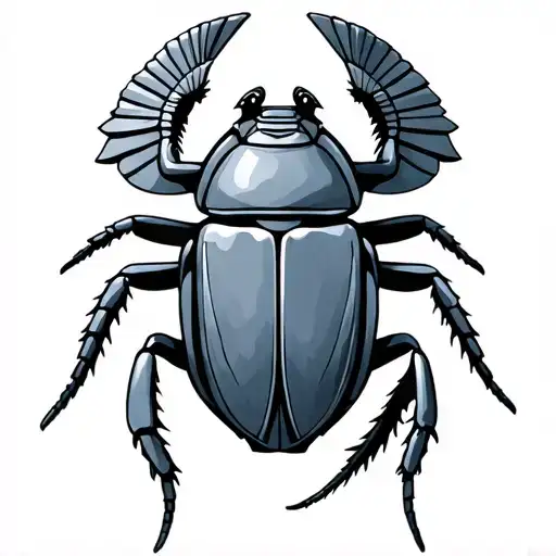 Egyptian Scarab With Rc