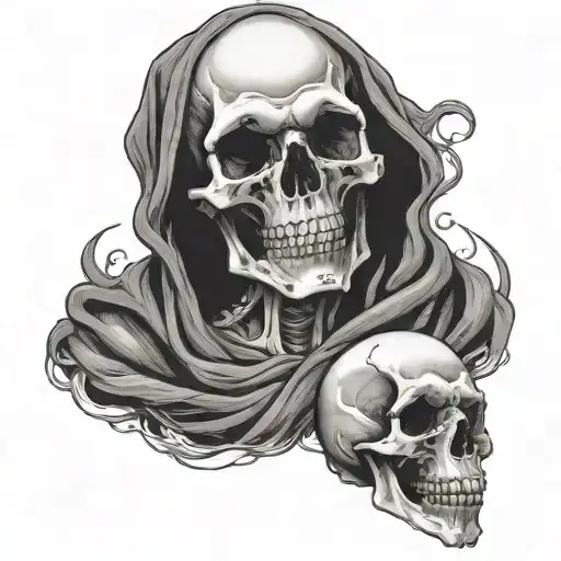 Death Holding A Skull