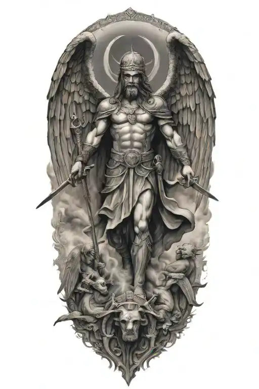Saint Michel Slaying Satan