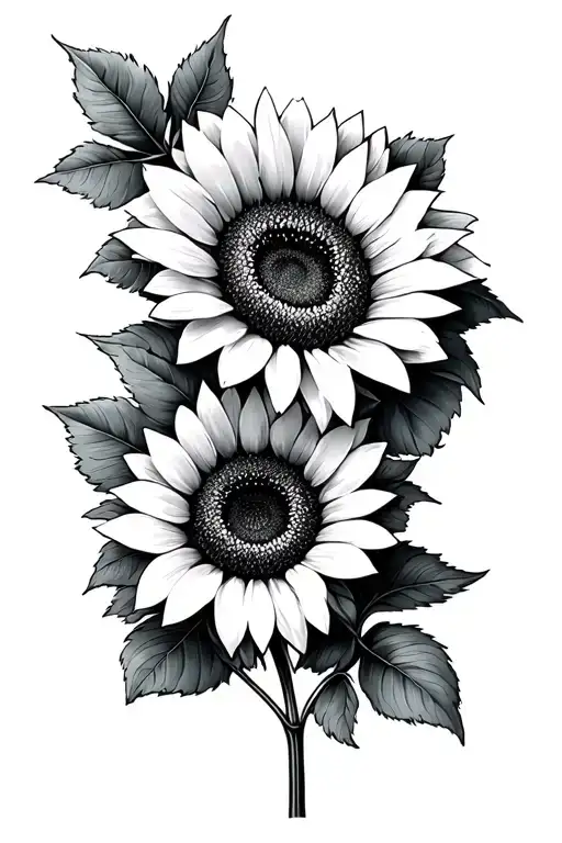 Immanual Sunflower Clover Intertwined Representing