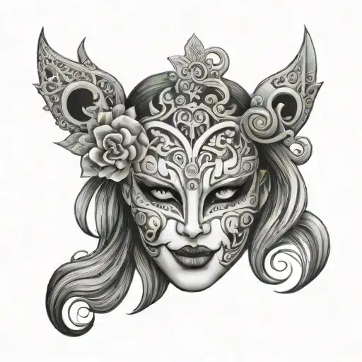 Happy And Mad Mask Theatre Mask Female