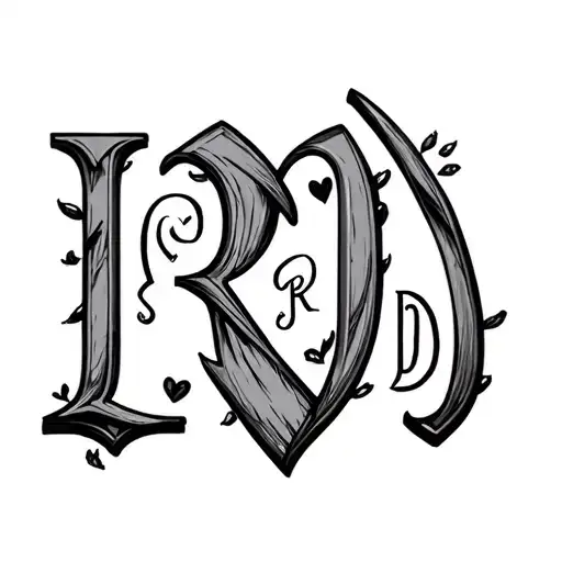 Combine Letter L R And D With Love