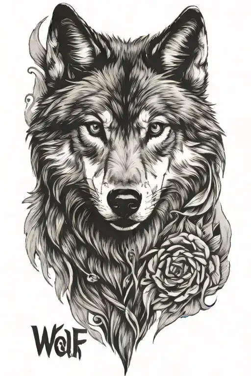 Wolf Tattoo Love With Declan On It