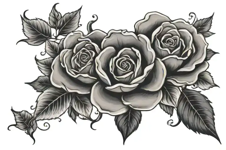 Lele Flower Attach With Black Rose Blooming